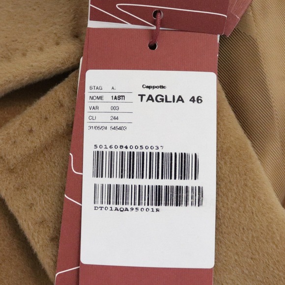 NWT Max Mara Studio Asti Virgin Wool Coat Camel US 12 - Picture 12 of 15